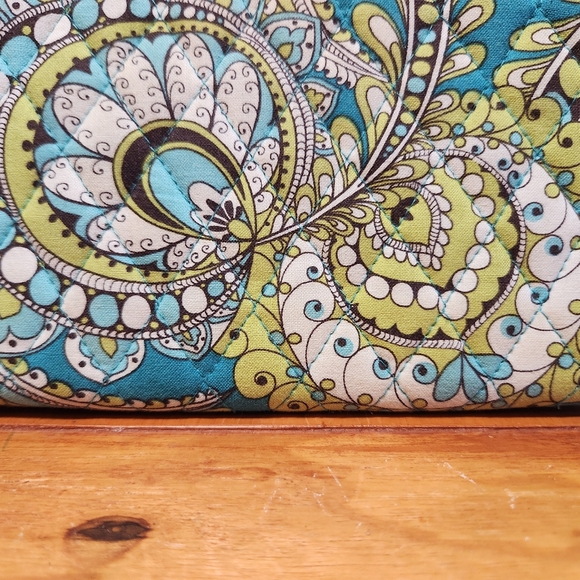 Vera Bradley Blue and Green Floral Peacock wallet - Picture 6 of 8